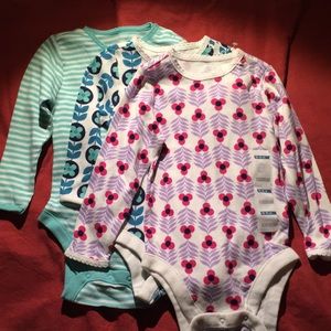 3 old navy long sleeve onesies, 18-24 mo